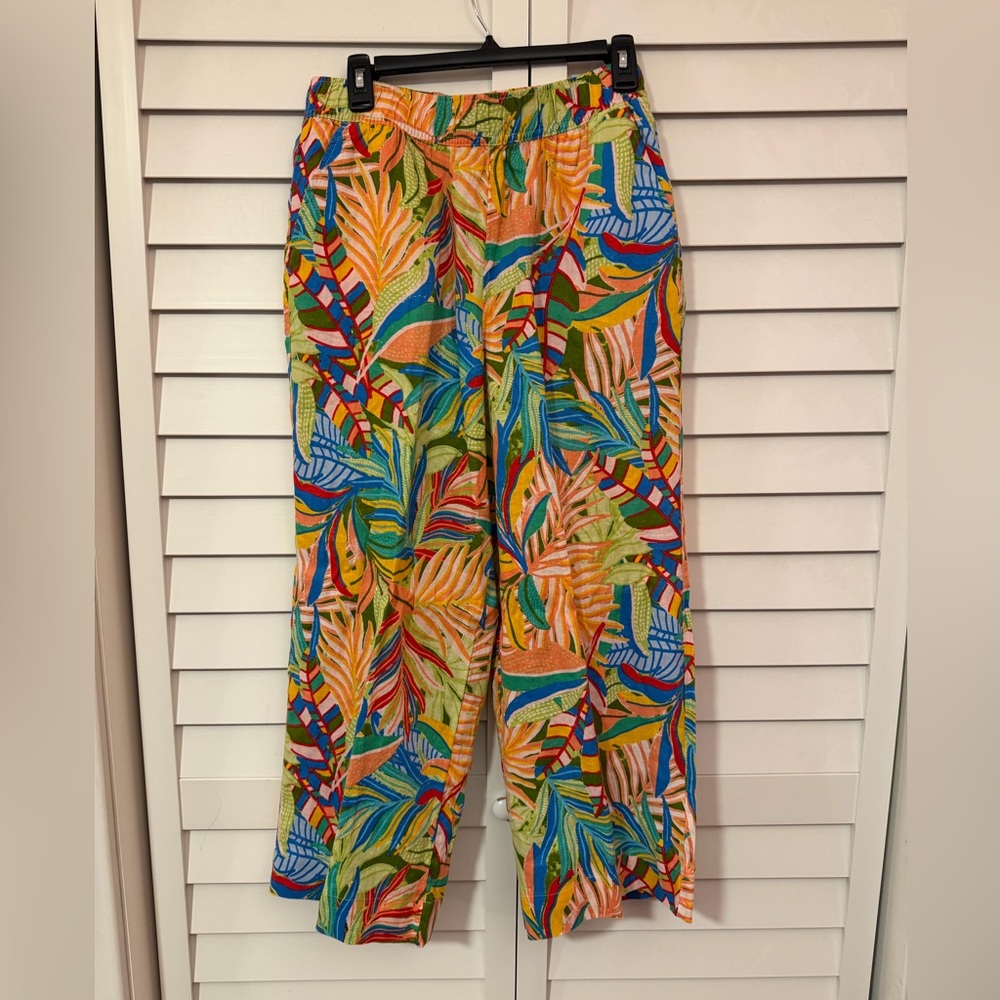 C&C California Multicolor Tropical Linen Pants